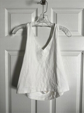 Gap CloseKnit Halter Crop Top White Tank Top